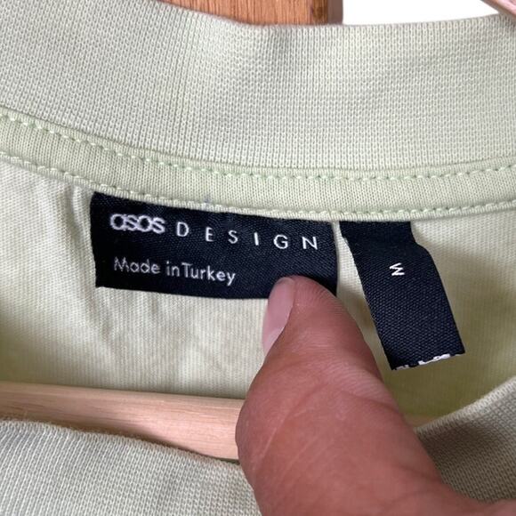 Asos Design Medium Day Social AOP Green Graphic T-shirt - Picture 5 of 5
